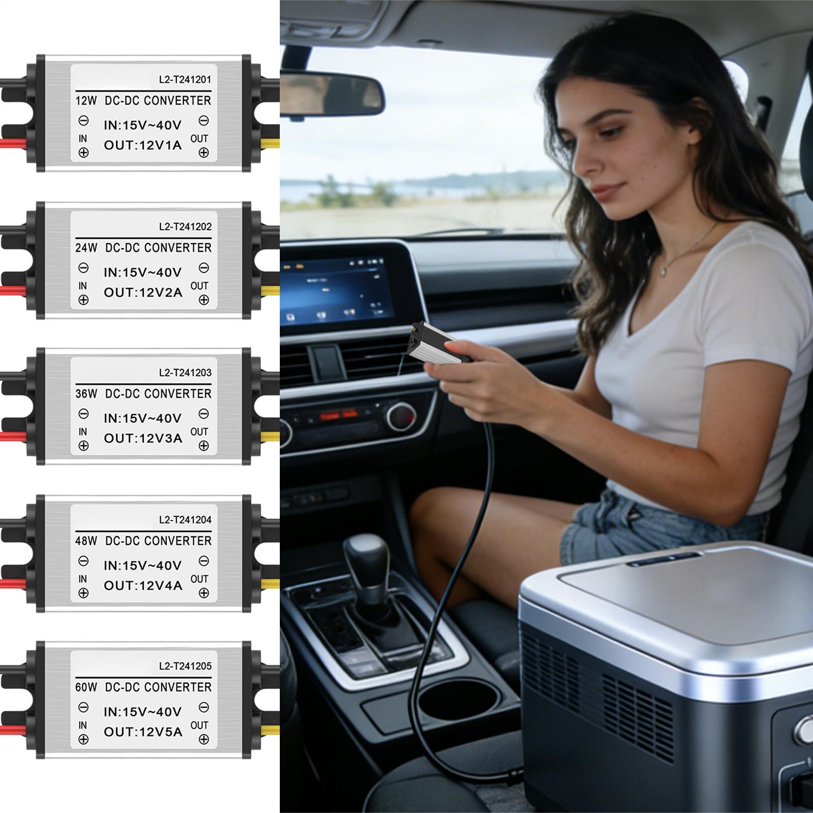 Power Tools In Automotive - 調整可能なDC降圧電源アダプター12V電圧コンバーター、車、トラック、RV、自動車電子機器、診断ツール用