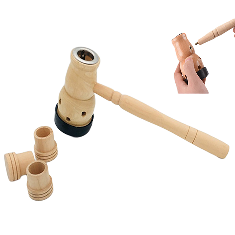 Power Tools China - 木製灸ツールハンドルひょうたん灸ロールバーナー温体マッサージ燃焼漢方薬経絡を貫く