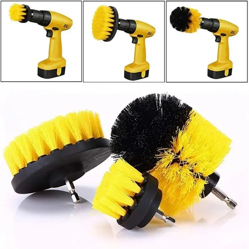 Power Tools For Sale - 3個/セット ドリルブラシセット パワースクラバー 洗浄ブラシツールキット グラウト、床、浴槽、シャワー、タイル、浴室、キッチンの表面用