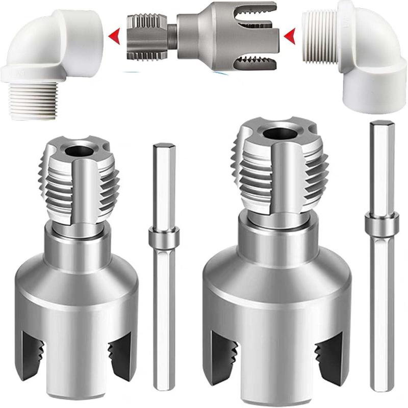 1セットパイプねじ切り工具一体型内外管ねじ切り工具電動ドリル - Power Tools Total のレビューと価格