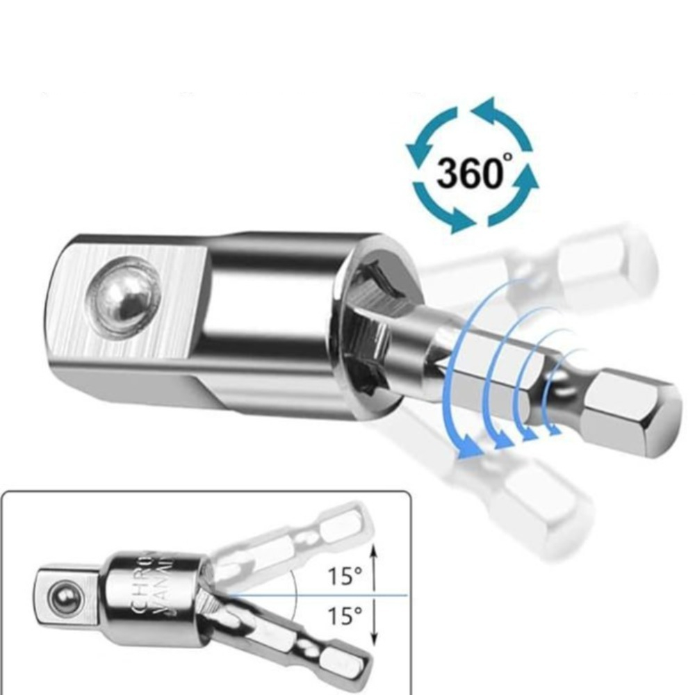 360 °   回転式電動ドリルソケットアダプターセット六角 - Power Tools For Sale のレビューと価格