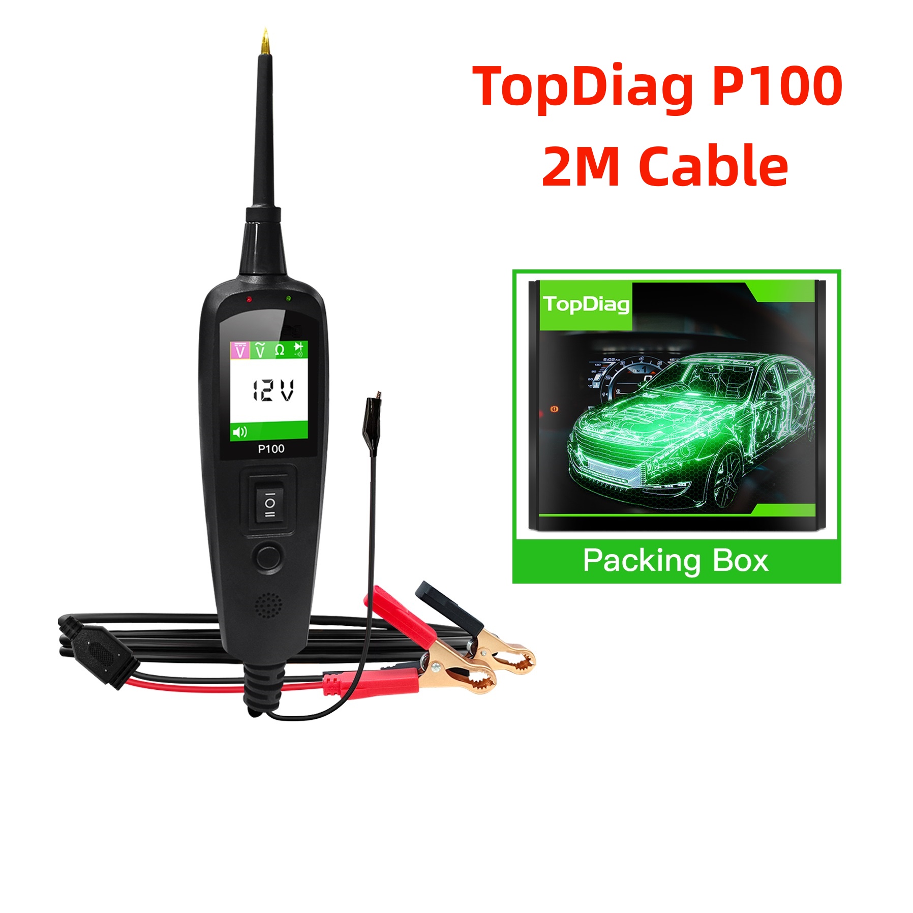 TopDiag P100 2M 車用電気回路テスター 2V  - Power Tools In Automotive のレビューと価格