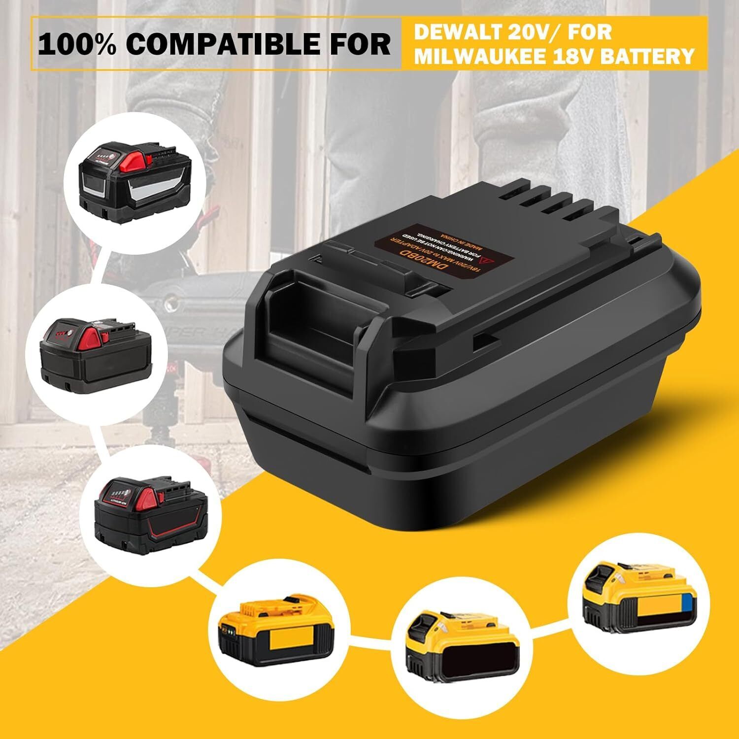 DM20BD バッテリーアダプター DeWalt 20V 用 - Black+Decker Tool Cordless のレビューと価格
