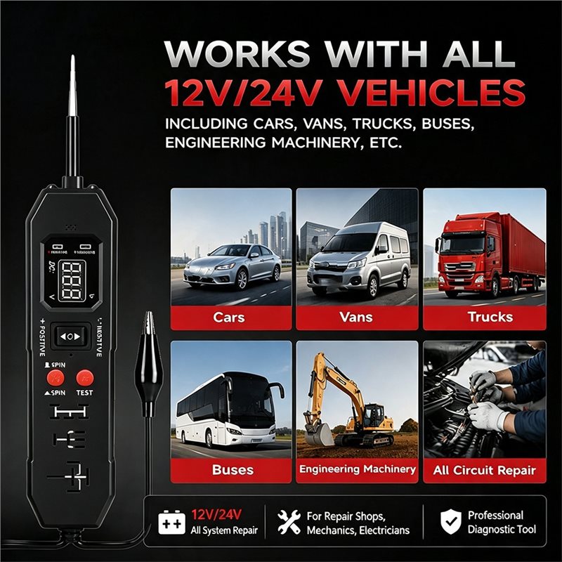 車両電気回路故障診断ツール、デジタル自動車リレーテスター、電 - Power Tools In Automotive のレビューと価格