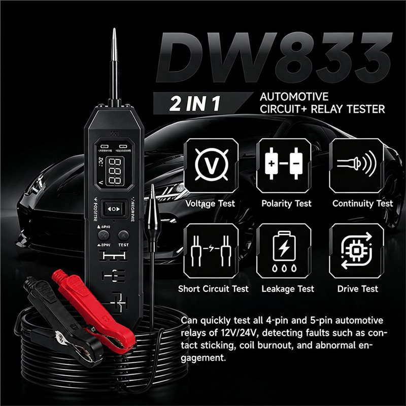 車両電気回路故障診断ツール、デジタル自動車リレーテスター、電 - Power Tools In Automotive のレビューと価格