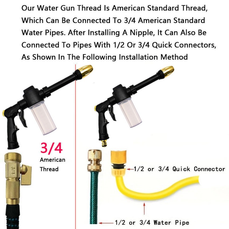 高圧洗車水鉄砲ロングロッドノズルガーデンホースノズル多機能散 - Power Tools And Engineering のレビューと価格