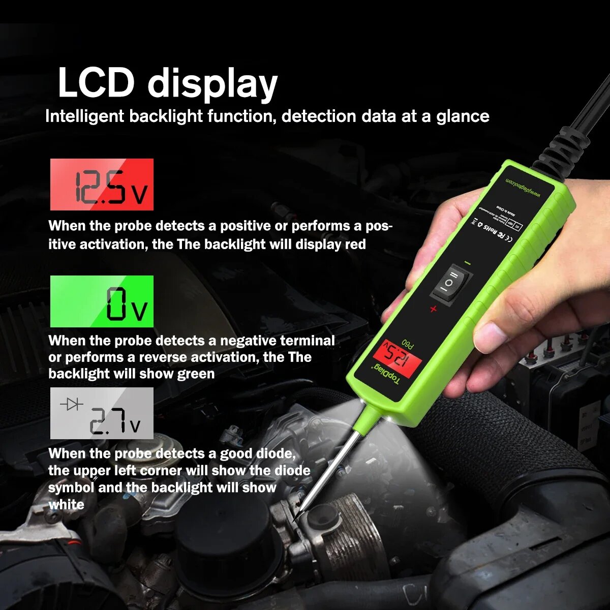 Jdiag P60自動車電源回路プローブテスターTopdia - Power Tools In Automotive のレビューと価格
