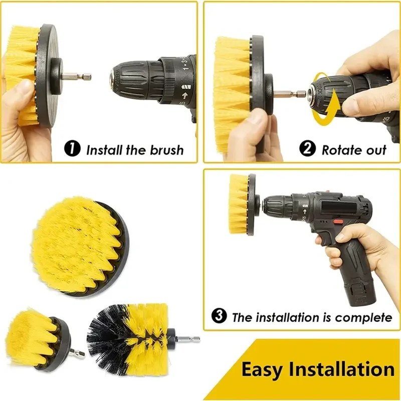 3個/セット ドリルブラシセット パワースクラバー 洗浄ブラ - Power Tools For Sale のレビューと価格