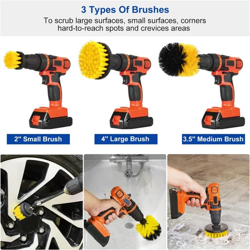 3個/セット ドリルブラシセット パワースクラバー 洗浄ブラ - Power Tools For Sale のレビューと価格